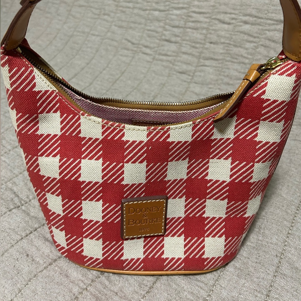DOONEY & BOURKE Red & White Checkered Handbag